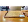 Image 2 : 2 WINSOME WOOD TEAK SERVING TRAYS