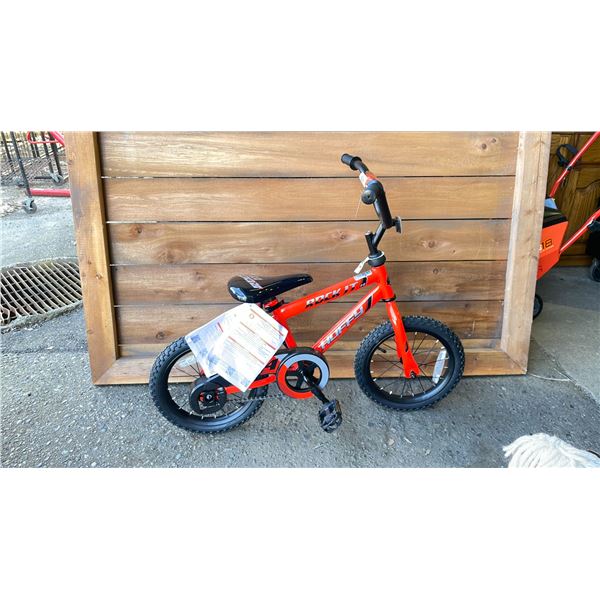 HUFFY ROCK IT 14 KIDS BIKE WITH TRAINING WHEEL