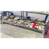 Image 1 : SHELF OF ASSORTED ITEMS INCLUDING; FLATWARE, HOME DECOR, SILVER PLATED DISHWARE & MORE