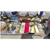 Image 2 : SHELF OF ASSORTED ITEMS INCLUDING; FLATWARE, HOME DECOR, SILVER PLATED DISHWARE & MORE