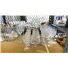 Image 2 : SHELF OF ASSORTED GLASSWARE, CRYSTALWARE, MILK GLASS PORCELAIN MUGS & MORE