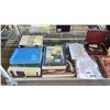 Image 2 : SHELF OF ASSORTED ITEMS INCLUDING; 6-PC CUTLERY SET, BOOKS, CANDLES & MORE