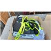 Image 2 : 2 SHELVES OF ASSORTED HOCKEY EQUIPMENT INCLUDING; GRAF SKATES SIZE 3.5R, HELMET, SHIN PADS, GLOVES