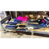 Image 2 : SHELF OF ASSORTED ITEMS INCLUDING; WINDSHIELD SCRAPER/BRUSH COMBOS, SHOVEL & INFLATABLE SNOW BUNKER