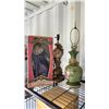 Image 2 : SHELF OF ASSORTED TABLE LAMPS & VICTORIAN COLLECTION DOLL