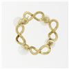 Image 4 : Vintage 14k Yellow Gold Alternating Infinity White Pearl Open Wreath Pin Brooch