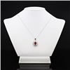 Image 1 : 2.18 ctw Ruby and 0.39 ctw Diamond 14K White Gold Pendant/Necklace