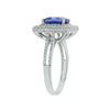 Image 2 : 2.73 ctw DARK Tanzanite and 1.13 ctw Diamond 14K White Gold Ring