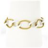 Image 1 : Italian Giovanni Marchiso White Ceramic & 18k Gold Textured Link Chain Bracelet
