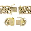 Image 7 : Italian UnoAErre Solid 14k Yellow Gold Wide Interlocking Link Statement Necklace