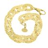 Image 5 : Estate 18k Gold 7.5" Fancy Diamond Cuts Interlocking Oval Link Chain Bracelet