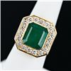Image 3 : 7.73 ctw Emerald and 1.65 ctw Diamond 18K Yellow Gold Ring (GIA CERTIFIED)