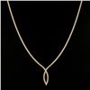 Image 5 : 14k Tri Color Gold Reversible Flat Textured Snake Link Chevron V Chain Necklace
