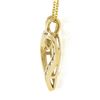 Image 6 : Classic 14K Gold 1 ctw Round Brilliant Diamond Channel Open Heart Pendant & Chai