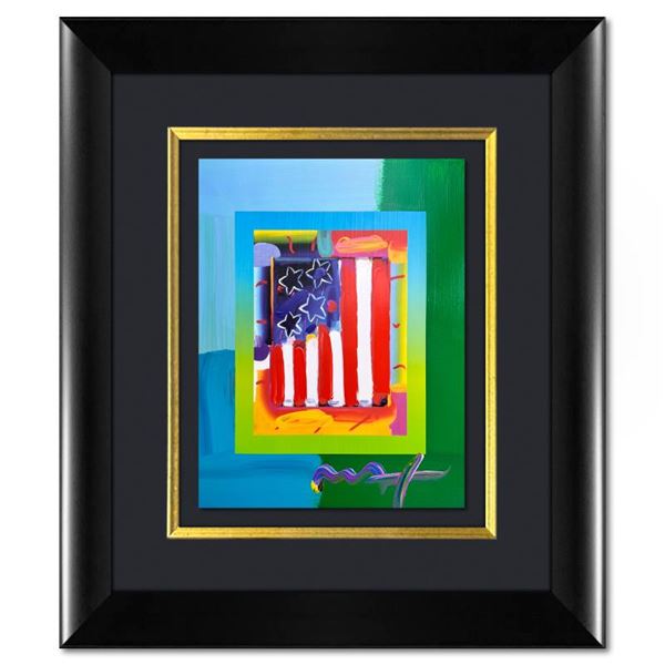 Flag with Heart by Peter Max