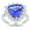 Image 6 : 3.95 ctw Tanzanite and 1.15 ctw Diamond 14K White Gold Ring