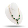 Image 1 : 36.96 ctw Emerald and 10.49 ctw Diamond 18K Yellow Gold Necklace