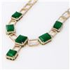 Image 2 : 36.96 ctw Emerald and 10.49 ctw Diamond 18K Yellow Gold Necklace