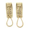 Image 4 : Simple 14K Yellow Gold 0.56 ctw Channel Round Diamond 2 Row Cuff Omega Earrings