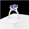 Image 3 : 4.68 ctw Tanzanite and 0.42 ctw Diamond 14K White Gold Ring