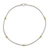 Image 1 : 14k Gold 11.5" 2.3mm Franco Link Chain Anklet Bracelet w/ Round Yellow Stations
