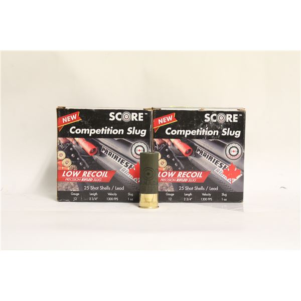 2 BOXES OF SCORE 12 GA COMPITION SLUGS