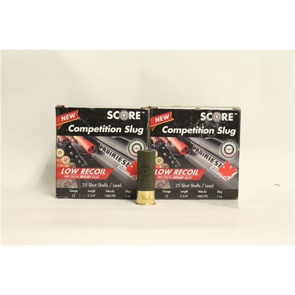 2 BOXES OF SCORE 12 GA COMPITION SLUGS