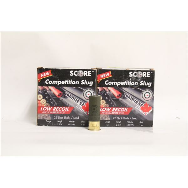 2 BOXES OF SCORE 12 GA COMPITION SLUGS