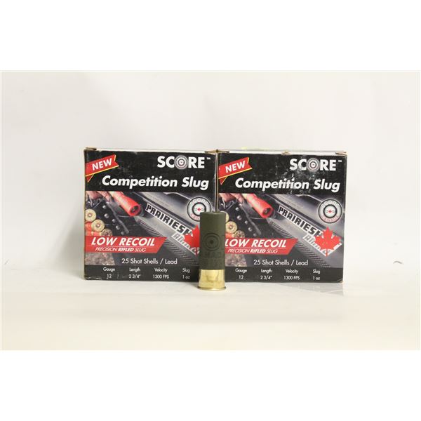 2 BOXES OF SCORE 12 GA COMPITION SLUGS