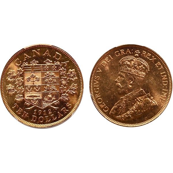 1912 $10 Gold PCGS Choice Mint State-63 Highly lustrous.  Tough date to find in this condition.