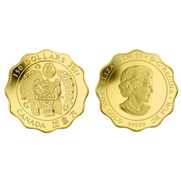 2011 $150 Pure Gold Coin Blessings of Happiness. No Cased No Certificate.