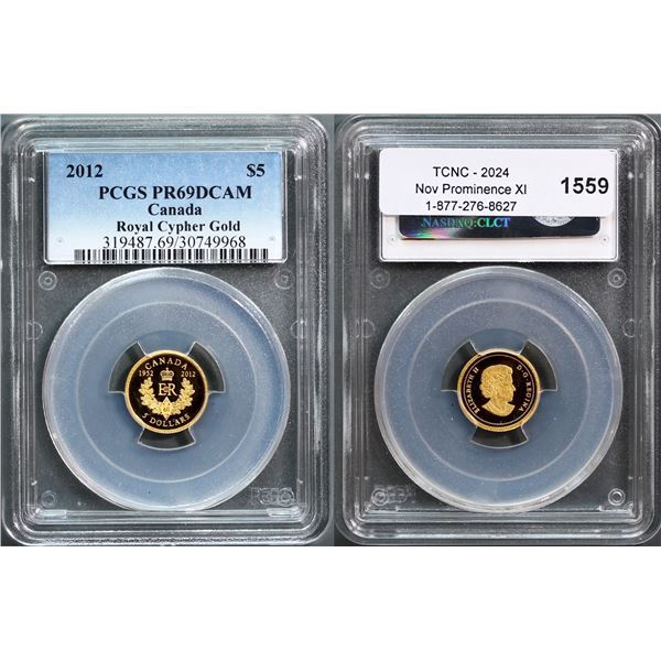 2012 $5 Gold Royal Cypher, PCGS Splendid PROOF-69CAM.
