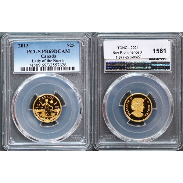 2013 $25 Gold Lady of the North, PCGS Splendid PROOF-69DCAM.