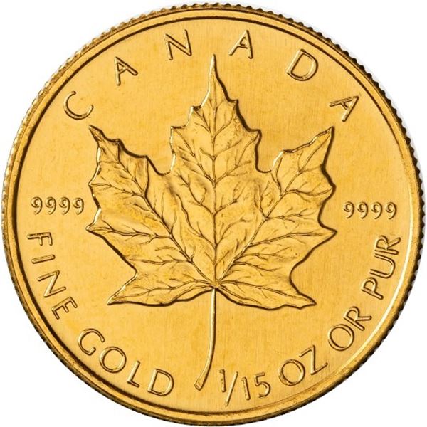 1994 $2 1/15 oz Gold 9999 pure gold, tax exempt