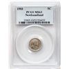 Image 2 : Nfld 1903 5¢ PCGS Choice Mint State-63 Touch of gold otherwise brilliant and lustrous.