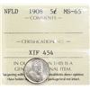 Image 2 : Nfld 1908 5¢ ICCS Gem Mint State-65.  A great example with superb eye appeal.