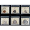 Image 1 : 1937 SPECIMEN "MATTE" SET; A superb and complete 6 coin set.  All ICCS graded Gem Mint State -65 to 