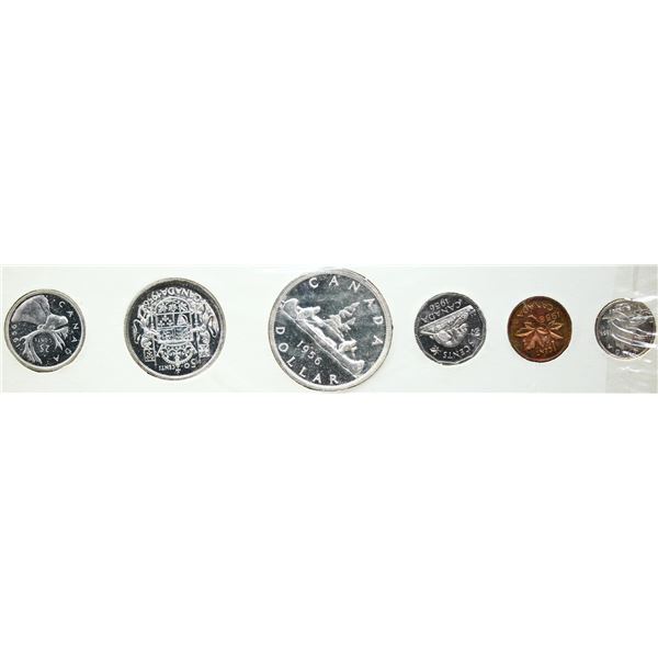 RCM Lot;  1956 PL Set in Card holder.  Lustrous bright coin.