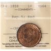 Image 2 : 1858 1¢ "Rep.5 or 5/5" ICCS Choice Mint State-64 Red.  Spectacular pristine issue and lustrous examp