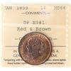 Image 2 : 1859 1¢ "DP N9 #1" ICCS Very Choice Mint State-64 RB. 85% red lustre with nice surfaces and clean fi
