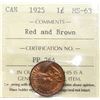 Image 2 : 1925 1¢ ICCS Choice Mint State-63 RB, 65% red lustre.  A very nice and attractive example.