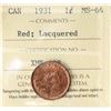 Image 2 : 1931 1¢ ICCS Choice Mint State-64 Red. Nice better date gem, 80% red issue designated as lacquered.