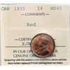 Image 2 : 1935 1¢ ICCS Gem Mint State-65 Red 85% full lustre.  A very nice and attractive example.