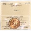 Image 2 : 1939 1¢ ICCS Superb Gem Mint State-66 Full Red