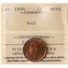 Image 2 : 1945 1¢ ICCS Gem Mint State-65 Red