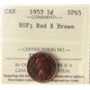 Image 2 : 1953 "NSF" 1¢ ICCS Gem SPECIMEN-65 RB. Great fields with superb reflective surfaces.