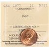 Image 2 : 1977 1¢ ICCS Superb Gem Mint State-67RD. Blazing full 100% red and lustrous example.