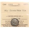 Image 2 : 1909 5¢ "RL; Cross Bow Tie" ICCS Very Fine-20 Scarce variety.