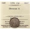 Image 2 : 1896 10¢ "Obv.6" ICCS Choice Mint State-63 Light and attractive tone over full underlying lustre.