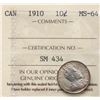 Image 2 : 1910 10¢ ICCS Choice Mint State-64 Light gold and russet tones over full underlying lustre.
